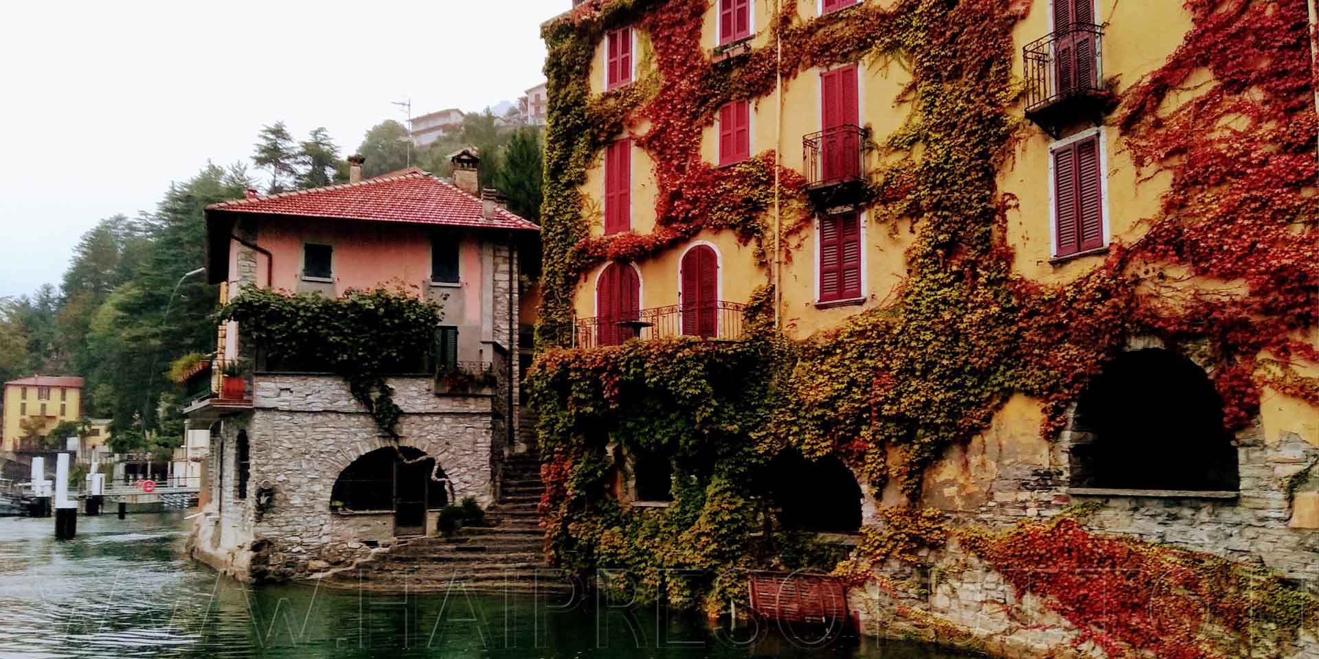 Vista della sponda del Lago di Como dall’Orrido di Nesso